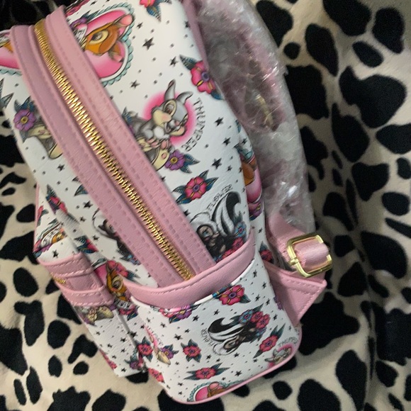 Bambi thumper flower tattoo loungefly backpack - Picture 2 of 5